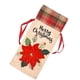 thumbnail image 2 of Wosthever Ropa navideña con patrón de rejilla con cordón, manga de cerveza, de comedor, cubierta de botella de vino de lino de Año Nuevo, bolsa de Kits de decoración para fiestas Flor Wosthever HA068795-02, 2 of 6