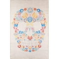 thumbnail image 1 of Momeni DISTRDIS-1MTI5076 Novogratz District Collection Skull Area Rug, 5 ft. x 7 ft. 6 in. - Multicolor, 1 of 5