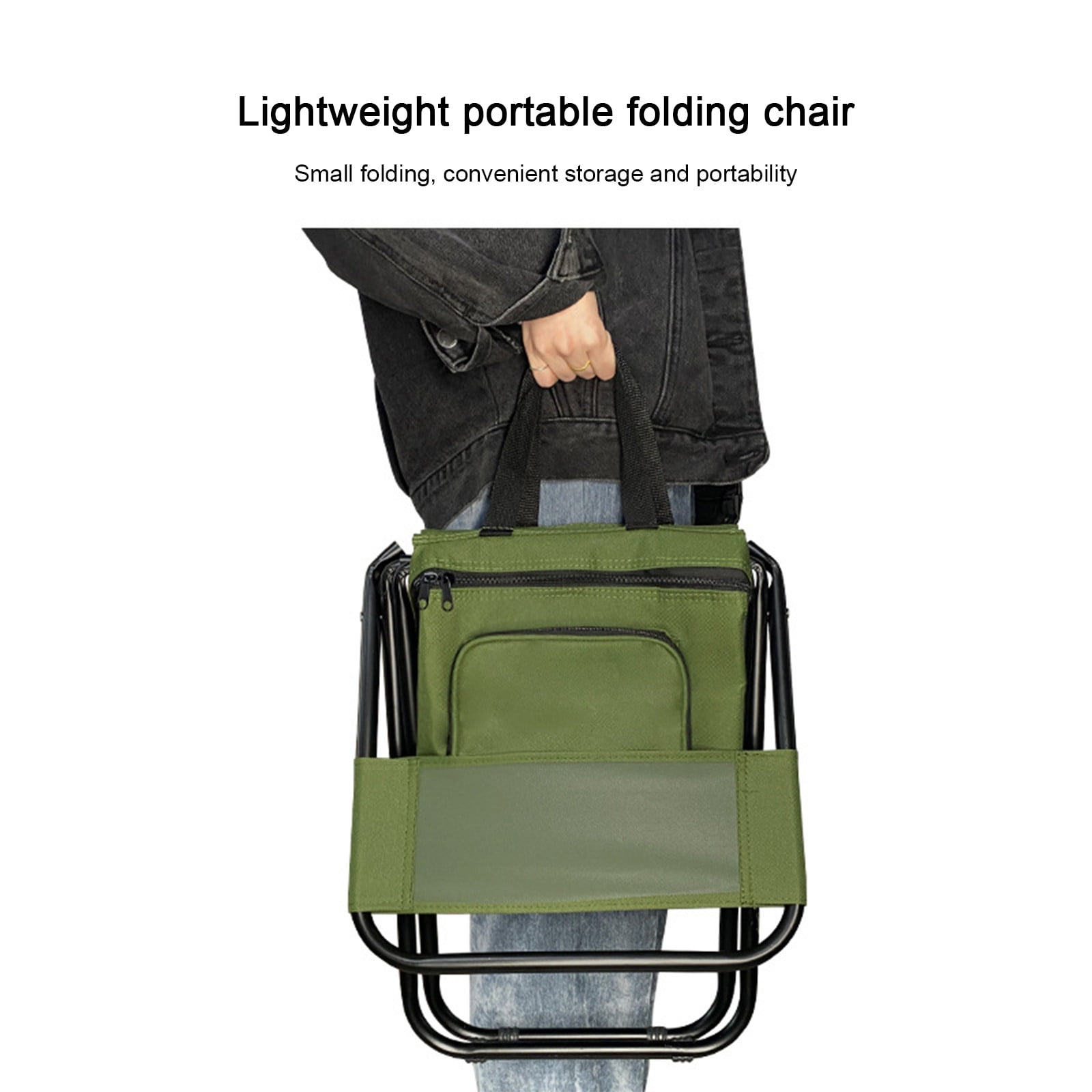 Tabouret Pliable Sac à Dos - Chaise Portable Pour Camping, Pêche, Pique-nique - Léger Et Compact - Capacité Charge élevée