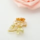 thumbnail image 3 of Broche de hoja para mujer Hugo amarillo Alfiler de broche, 3 of 7