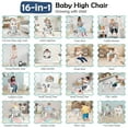 thumbnail image 7 of Cowiewie 16-in-1 Convertible High Chairs for Babies and Toddlers, Toddler Dining Booster Seat, Gray, 7 of 7