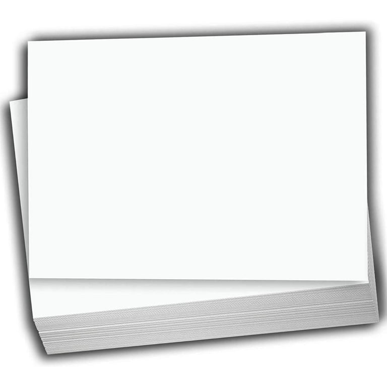 Hamilco Blank Index Cards Flat 5 x 8 Card Stock Heavyweight 100lb Cover  White Cardstock Paper - 100 Pack 