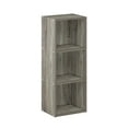 thumbnail image 1 of Furinno Pasir 3-Tier No Tool Assembly Open Shelf Bookcase, French Oak, 1 of 15