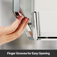 thumbnail image 6 of ANGELES HOME 36 x 30 in. Aluminum Bathroom Medicine Cabinet with Copper-Free Beveled Mirror Door and Open Shelf Storage, 6 of 15