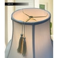 thumbnail image 5 of 8x16x12 Bell Tassel Lampshade, Eggshell Shantung Fabric, 5 of 5