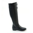 thumbnail image 5 of Double Buckles Knee High Low Heel Riding Women's Vegan Boots - 5.5, 5 of 5