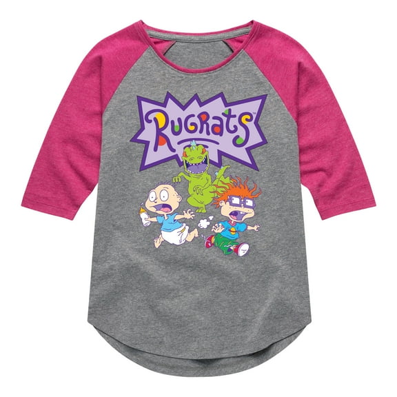 Rugrats - The Great Chase - Toddler & Youth Girls Raglan Graphic T-Shirt