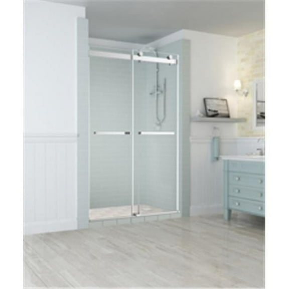 Aston SDR977EZ-CH-60-10 76 x 60 x 4.5 in. Rivage Frameless Double-Bypass Sliding Shower Door, Chrome
