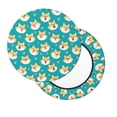 thumbnail image 7 of Uemuo Cute Shiba1 Pattern Round Bar Stool Seat Covers Washable Stool Cushion Slipcover Elastic Bar Chair Covers-14 inch, 7 of 7