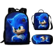 Sonic the Hedgehog 3pcs Backpack Set Casual Travel Backpack 01 XGZ