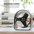 Merkury Innovations Portable Mini Table Top Fan, USBPowered, 3Speed, Softbladed, 360¬∞
