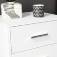 thumbnail image 2 of SEI Furniture Owen 3 Drawer Nightstand in White and Chrome, 2 of 5