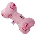 thumbnail image 2 of Mirage Pet Pink Whimsy Bird Cages 6 inch Canvas Bone Dog Toy, 2 of 2