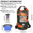 thumbnail image 3 of Visland Waterproof Dry Bag Backpack, 5L/10L/20L Roll Top Portable Dry Sack Waterproof Bag with Phone Case, Floating Waterproof Dry Bag for Kayaking, Swimming, Boating, Surfing, Hiking, 3 of 8
