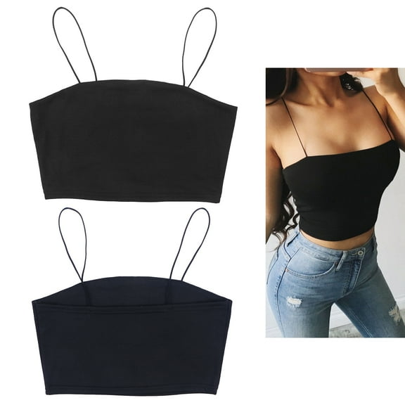 MUSEYA Ladies Strap Bandeau Tube Top for Women Quick Dry 1Set