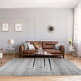 thumbnail image 2 of ReaLife Rugs Machine Washable Moroccan Gray Eco-friendly Recycled Fiber Area Runner Rug (3' x 5'), 2 of 11