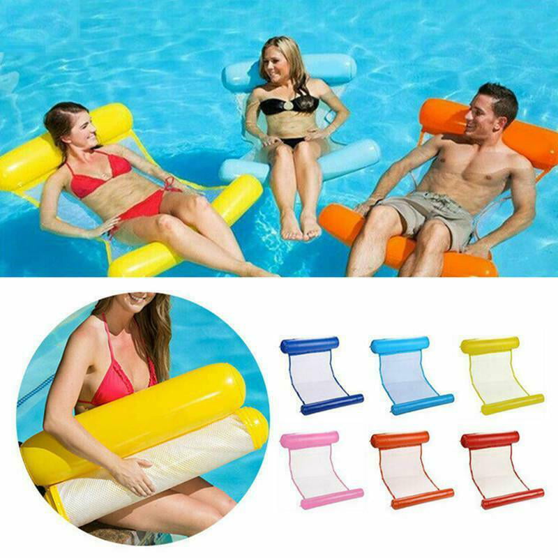 Fashion Inflatable Floating Water Hammock Float Pool Lounge Swim Chair with Pump 