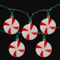 thumbnail image 3 of Northlight Peppermint Candy Christmas Light Set - Clear - 6' Green Wire - 10ct, 3 of 3