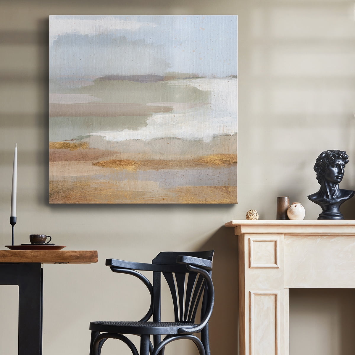 Wexford Home Abstract Coastland III-Premium Gallery Wrapped Canvas, 16" x 16" - Ready to Hang
