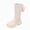 A53-Beige, variant on Girls Knee High Boots Toddler Girls Non Slip Casual Boots Winter Shoes