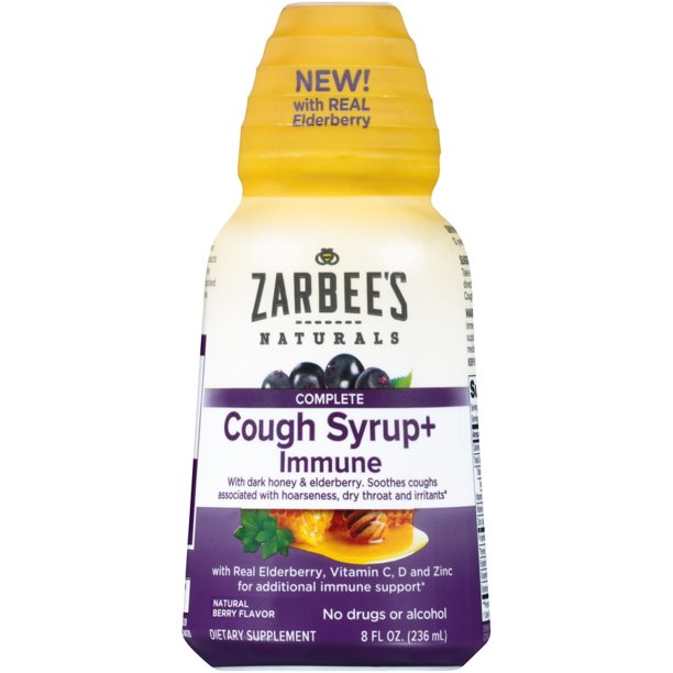 Zarbee's Naturals Complete Daytime Cough Syrup + Immune, Honey