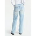 thumbnail image 4 of No Boundaries Baggy Wide Leg Jeans with Seams, 32" Inseam, Women's, 4 of 5
