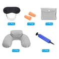 thumbnail image 3 of Uxcell Travel Neck Pillow Includes Storage Pouch Eye Masking Earplugs Air Pump, Gray, 3 of 6