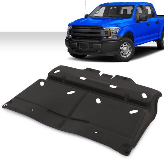Splash Panel Shield Under Diaper Fit for 2015-2020 Ford F150 with Gasoline Engine/Not Fit Raptor Model/Not Fit 3.0L Diesel ML3Z-7222-D Black