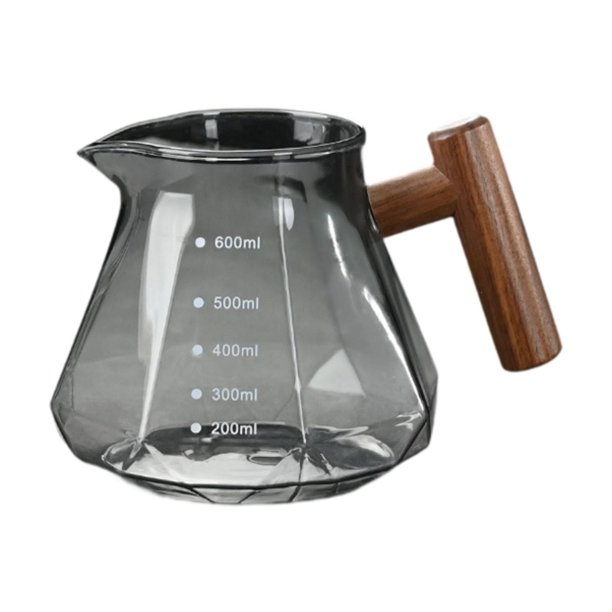 Cafetera de vidrio con filtro, cafetera de goteo, jarra de vidrio Gris