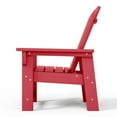 thumbnail image 3 of WestinTrends Malibu Kids Outdoor HDPE Adirondack Plastic Patio Chair, Red, 3 of 16