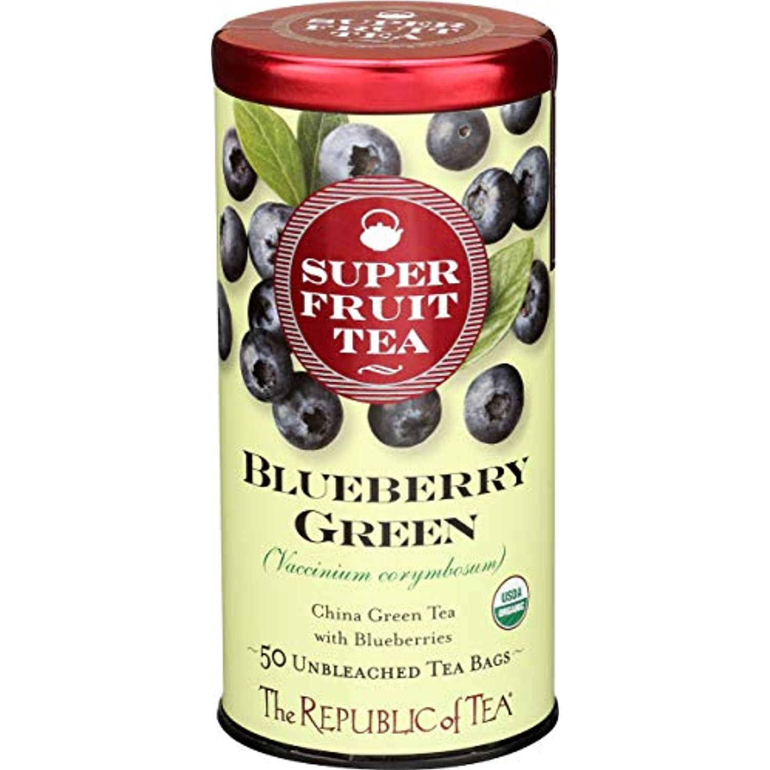 Organic Blueberry Green Tea 50 String & Tag Tea Bags Brew La La Tea Vegan