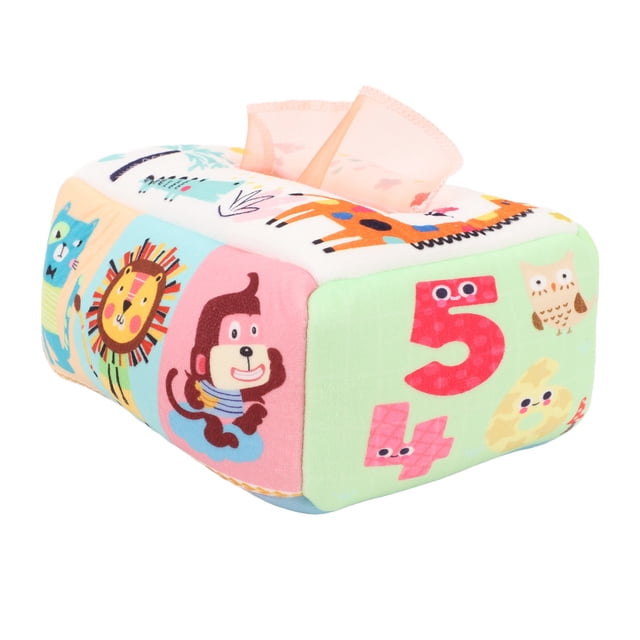 Juguete de Caja de Tejido Infantil, Colores Ricos en la Caja de Tejidos de Bebé de color Bebé Suave para Niños Pequeños para recién nacidos