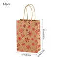 thumbnail image 3 of 12 Pcs Christmas Kraft Paper Bag Bronzing Gift Bags Red Foil Gift Treat Goodie Bag with Handle for Holiday New Year Party Packaging Decor, 3 of 6