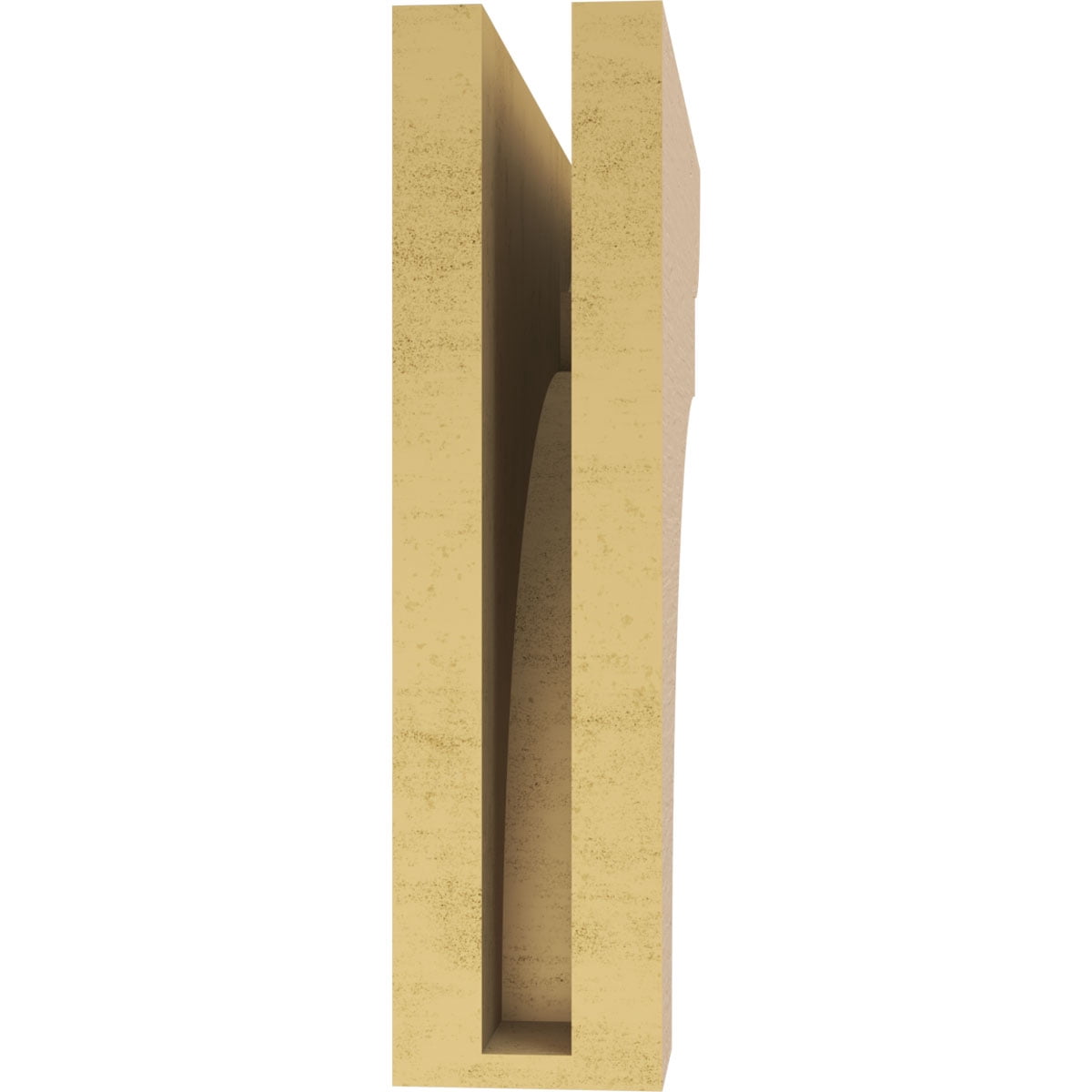 3"W x 12"D x 12"H Thin Yorktown Rough Cedar Woodgrain TimberThane Corbel, Primed Tan