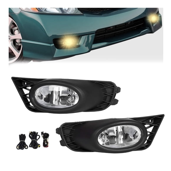 Faros antiniebla ECOTRIC para Honda Civic 4DR Sedan 2009-2011