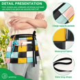 thumbnail image 4 of Yayeee Waist Apron with Pockets for Cooking Waterproof Half Server Aprons, Yellow Checkered Pattern, 4 of 7
