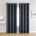 thumbnail image 1 of Living Room Blackout Curtain, Heat Insulation Blackout Curtain, Solid Color Grommet Top-week, 1 of 4