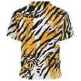thumbnail image 3 of IWRICH Men's Oversize Graphic Printed Short Sleeve Polo Shirts Button up Plus Size T Shirts Fashion Casual Summer Tees 14-Orange XXXXXL, 3 of 3