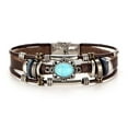thumbnail image 4 of Daolelai Leather Bracelet with Oval Turquoise, 4 of 4