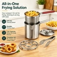 thumbnail image 4 of DLMCUH 304 Stainless Steel Deep Fryer,Portable Mini Deep Fryer with Basket,Multifunctional Fryer for Home Kitchen and Outdoor Use,5.51 Inch ﻿, 4 of 7