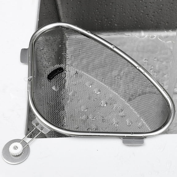 PBPBOX Triangle Sink Basket Stainless Steel Corner Strainer for Kitchen Use