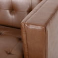 thumbnail image 5 of Noble House McCardell Sofa, Cognac Brown and Espresso Faux Leather, 5 of 9