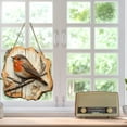 thumbnail image 3 of Wooden Wall Hanging Decor, Rustic Bird Ornament For Porch Balcony And Home Wall, Nature-Inspired Handcrafted Wooden Bird Decoration, Versatile Hanging Bird Art With Built-In, 3 of 8