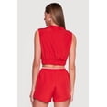 thumbnail image 4 of Women's Side Stripe Zip Front Cropped Vest, 4 of 4