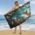 thumbnail image 4 of Mermaid Glitter Fish Scale Girls Beach Towel – with A Unique Design, Extra Large,XL (32”x 63”) for Kids & Adults, 4 of 7