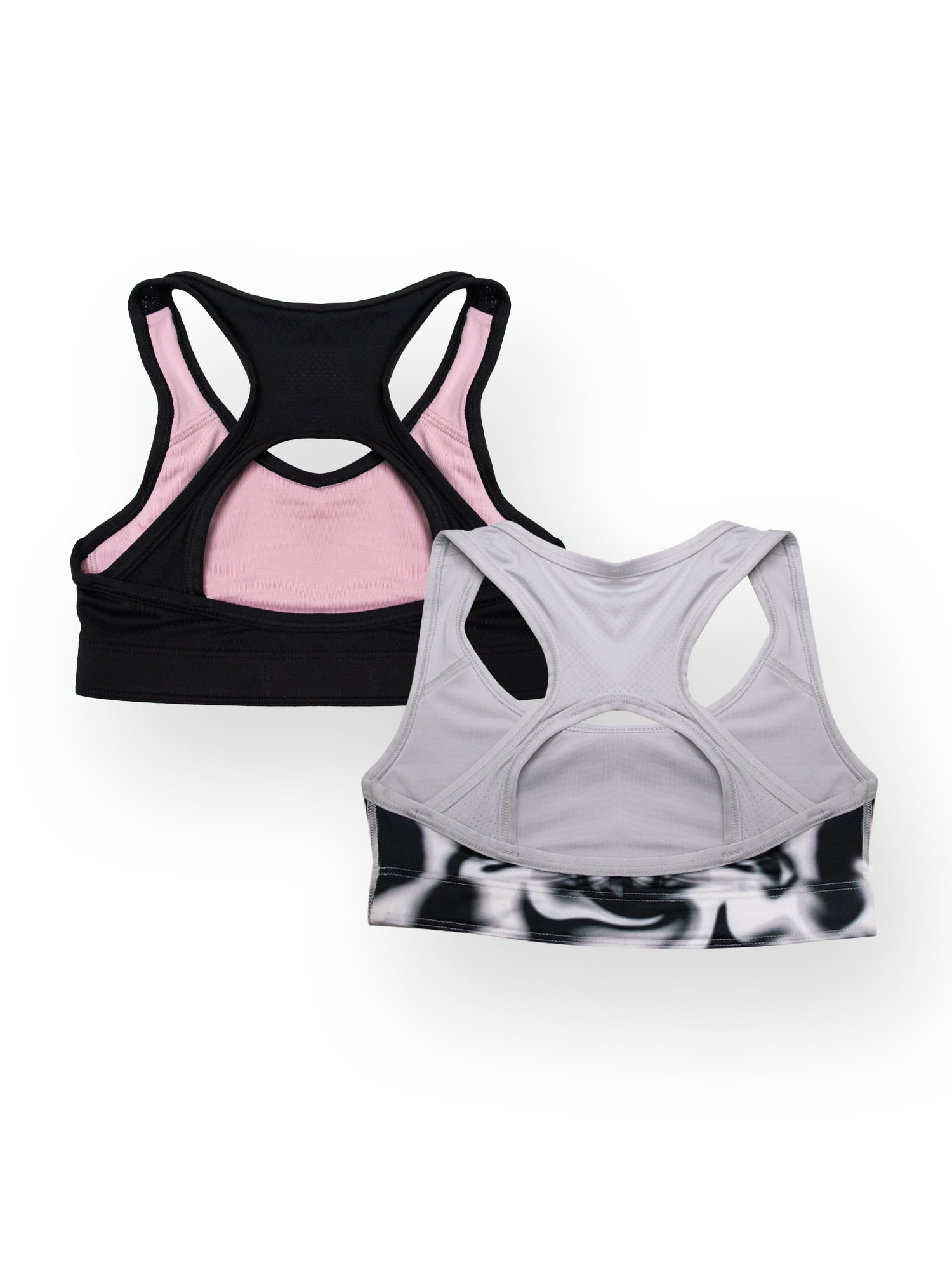 Athletic Works Girls Sports Bra, 2 Pack, Sizes XS-XXL