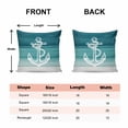 thumbnail image 6 of Decorative Throw Pillow Covers 16x16 Inch Set of 2 Teal Anchor Home Decor Pillow Cases for Couch, Nautical Coastal Cushion Case for Living Room Bedroom Bed Car Chair, 6 of 9