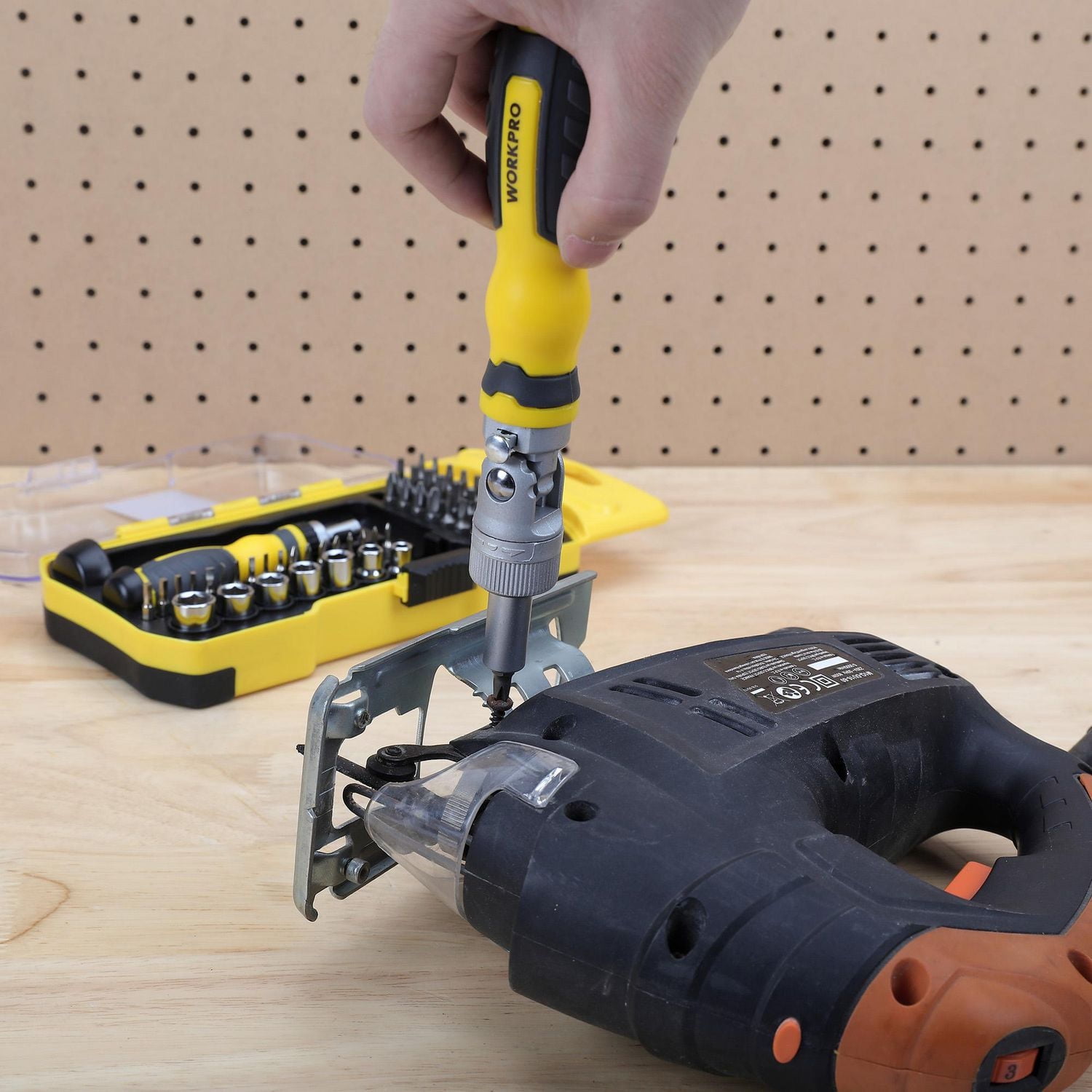 WorkPro Flex Bit Driver - 57 Piece, Cr-V steel for durability