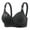 Black Bra for Women, variant on Breathable Everyday Bras Wireless Gathered Full-Cup Plus Size Bralette Secure Fit Bra for Women Lift and Support Push-Up Bra Cleavage Bra Soft Cup Bra Gray 38