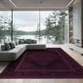 thumbnail image 2 of ODIKA 6'x9' Washable Area Rug Easy Care, Non-Shedding, Pink Purple Gothic Plum Boho Decorative Flower Vinyl Victorian Scroll Motif for Queen Size Bedroom Under Bed Master Suite, 2 of 7